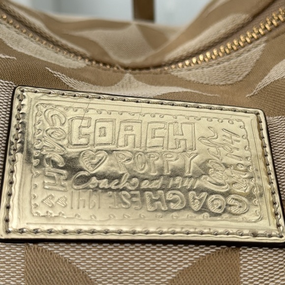 Coach Vintage Jazzy Poppy Glamour Signature Crossbody Hobo - Picture 6 of 16